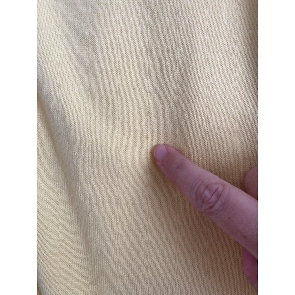 Talbots Yellow Button-Down Cardigan Sweater Womens Small 100% Cotton 3/4 Sleeves - Picture 5 of 5